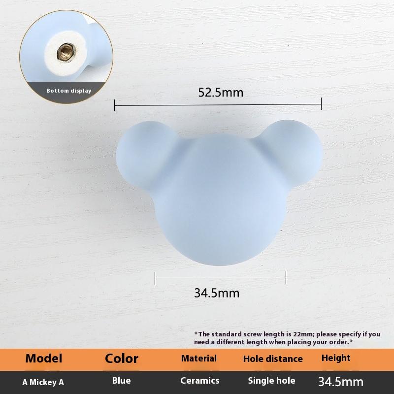 Keramik Schrankgriffe im nordischen Stil für Kinderzimmer, Macaron-farbenfrohe runde Schubladenknöpfe und -griffe, Möbelgriffe für Kinder