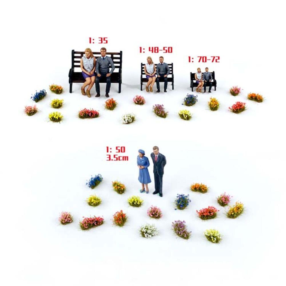 DIY Building Miniature Flower Cluster Plant Materials Static Flower Model Sand Table