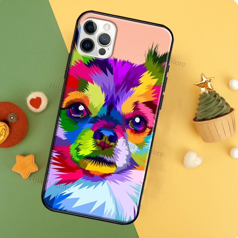 Chihuahua Face Floral Dog Case For Apple iPhone 13 12 Mini 11 14 Pro Max XS X XR 6S 7 8 Plus 5S SE 2020 Phone Cover