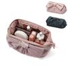 Francfranc Velvet Ribbon Wire with Makeup Cosmetic Storage Pouch, Pink, Pocket, Pouch,