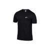 Logo Print Straight-Cut Crew Neck Pullover Short Sleeve T-Shirt Men Tops Black DN6563-010