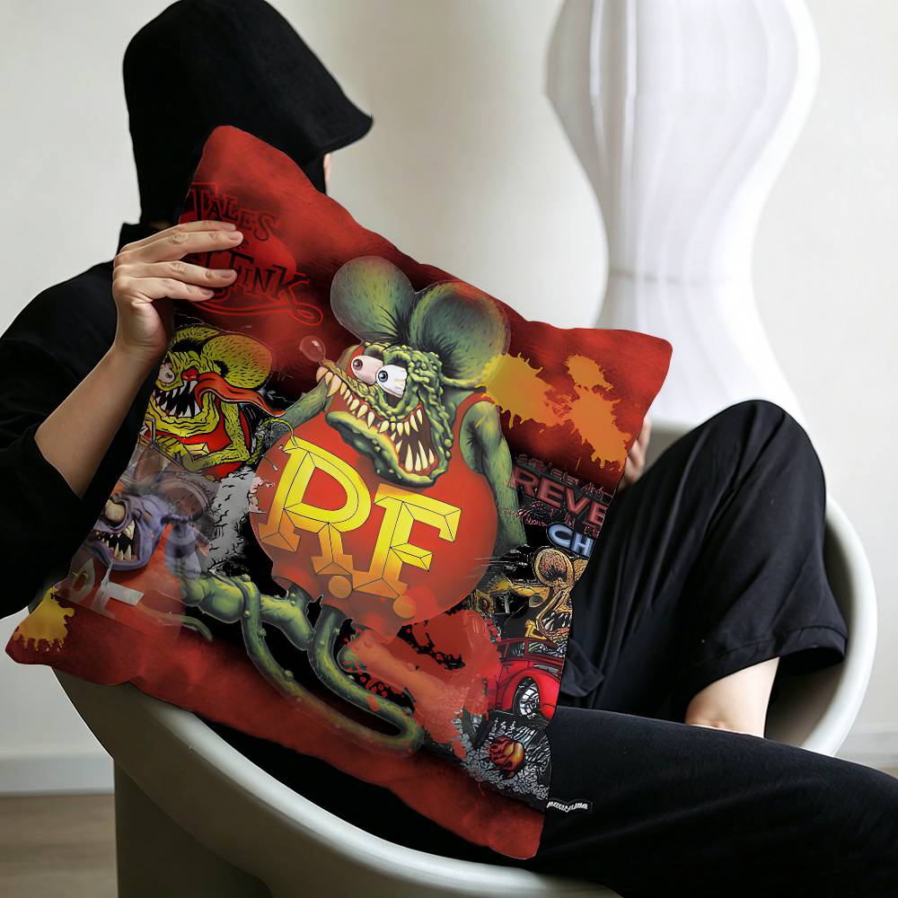 Cartoon Rat Fink pillow cover sofa cushion cover home room decoration children gift