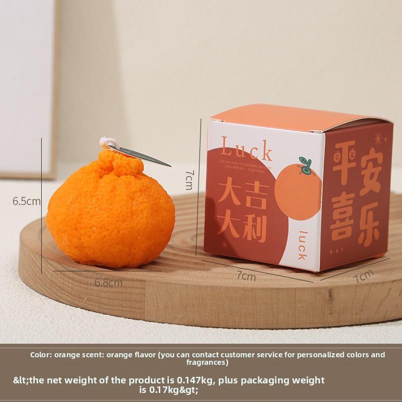 1PC Persimmon scented candle as a souvenir, indoor display item, smokeless solid scented wax, Christmas