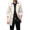 Men's Mid-Length Trench Coat, Autumn Korean Style Jacket, Simple Design, 9 Colors Available
