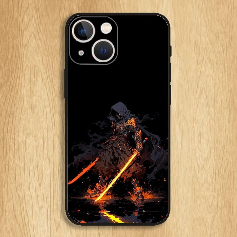 D-Dark S-Souls Video Game Phone Case For iPhone15,14,13,12,11,Pro,Max,Plus,Mini,X,XS,XR,8,7,6,S,Plus,SE Soft Black Case