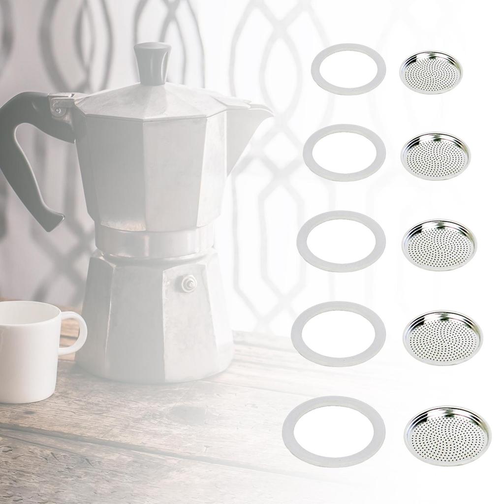 Aluminum Gasket Rings for Moka Pot, Reusable Coffee Accessory Cafes