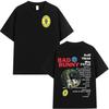 S-XXXL Men Women Singer Rapper Super Star Bad Bunny Printing Tops Adults Unisex Plus Size Short Sleeves Round Neck T-shirt