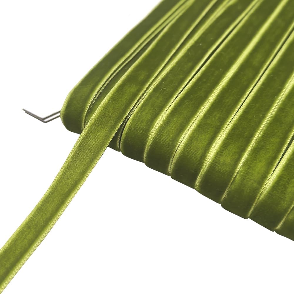 

10 ярдов Односторонняя плюшевая лента Бархатная лента Сделай сам Большой шерстяной помпон Кружевная отделка Материал для аксессуаров для волос светло-зеленый