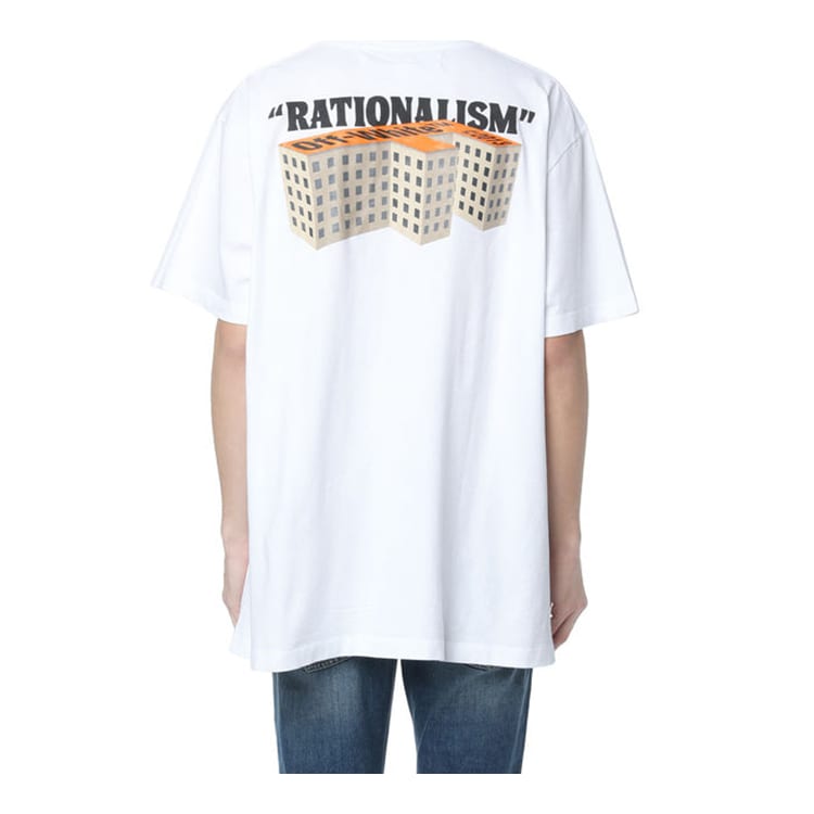 OFF WHITE SS20 T Shirts Men's White Crew Neck Moderate Straight Fit OMAA038R201850070188