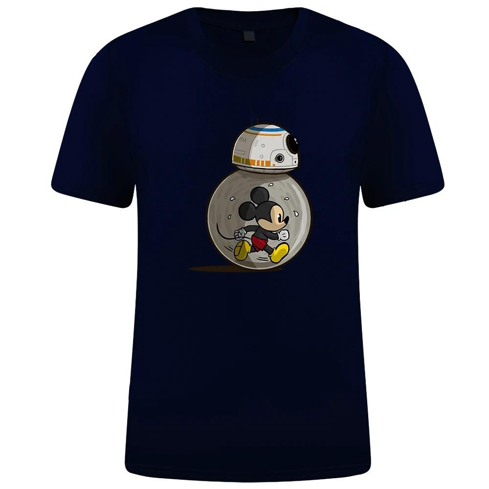 Běžecké tričko s potiskem Mickey Mouse pro muže Disney Star Wars Zábavné tričko Letní bavlněný top Harajuku móda Pánské tričko
