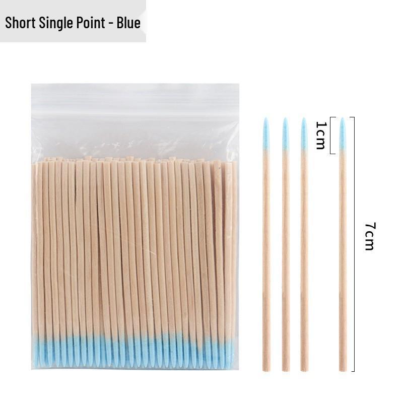 Pointed Wooden Cotton Swabs for Eyelash Grafting & Makeup Cleaning