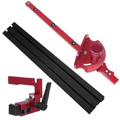 Universal Table Saw Miter Saw Protractor Push Handle T Track Angle Ruler