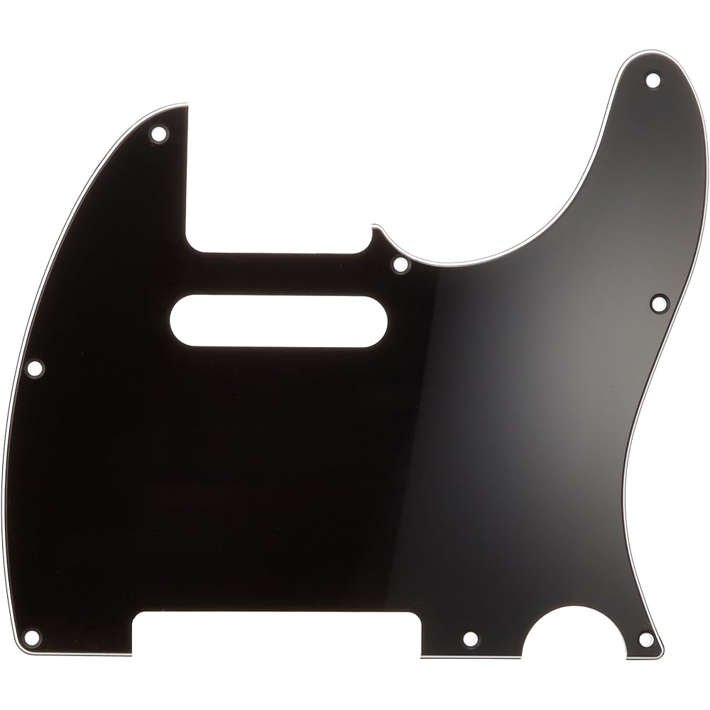 SCUD TL-type pickguard, black 3-ply, TC-B3P