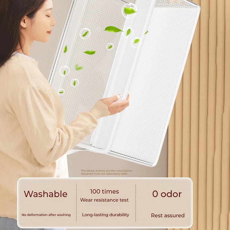 Foladable Clothes Storage Box Transparent PVC Wardrobe Organizer Underwear Socks Storage Basket Household Storage Artifac