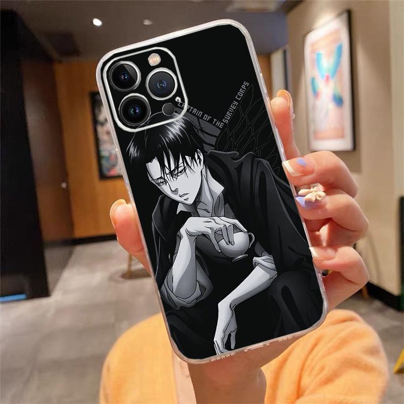 Phone Case For iphone 17 Pro Max Air 16 15 14 13 Pro Max 15 16 Pro 15Plus Levi Ackerman Shingeki no Kyojin Anime