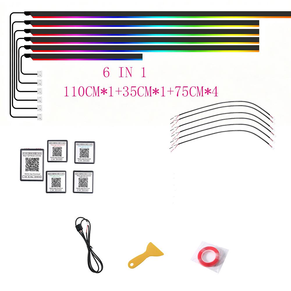 Car Interior 18-in-1 Hidden LED Ambient Light Strip - 256 Color Options