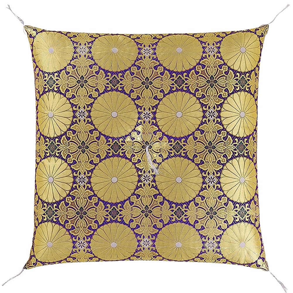 

Buddhist Altar Shop Takita Shoten s Imperial Seating Cushion, Tea Cushion, Three-Cho-Shi Kama, Purple, Perfect for Buddhist Memorial Services,