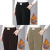 Casual Womens Thick Fleece Pants With High Waist And Pockets For Winter Comfort
