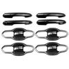 Gloss Black Car Styling Door Handle + Bowl Cover Trim Kits Exterior Accessories For Toyota RAV4 2019 2020 2021 2022 2023 2024