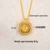 Ancient Gold Sand Eight-Treasure Compass Blessing Necklace - Chinese Retro Copper Alloy Jewelry