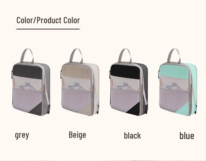 7-Piece Travel Compression Organizer Set for Clothes, Shoes, and Cosmetics