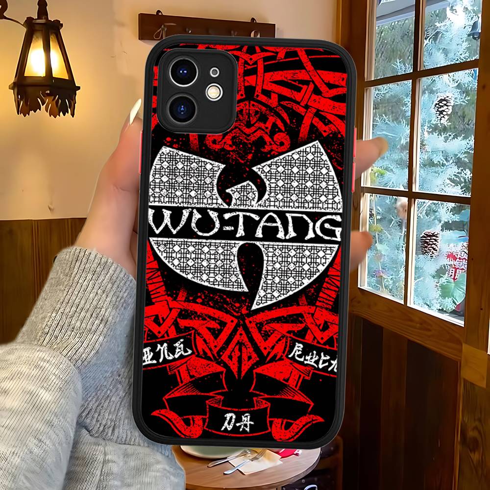 Fashion Trends WU-T-TANG CLANs For IPhone 16 15 14 13 12 11 Pro Max X XS MAX Plus Translucent Black Phone Cover