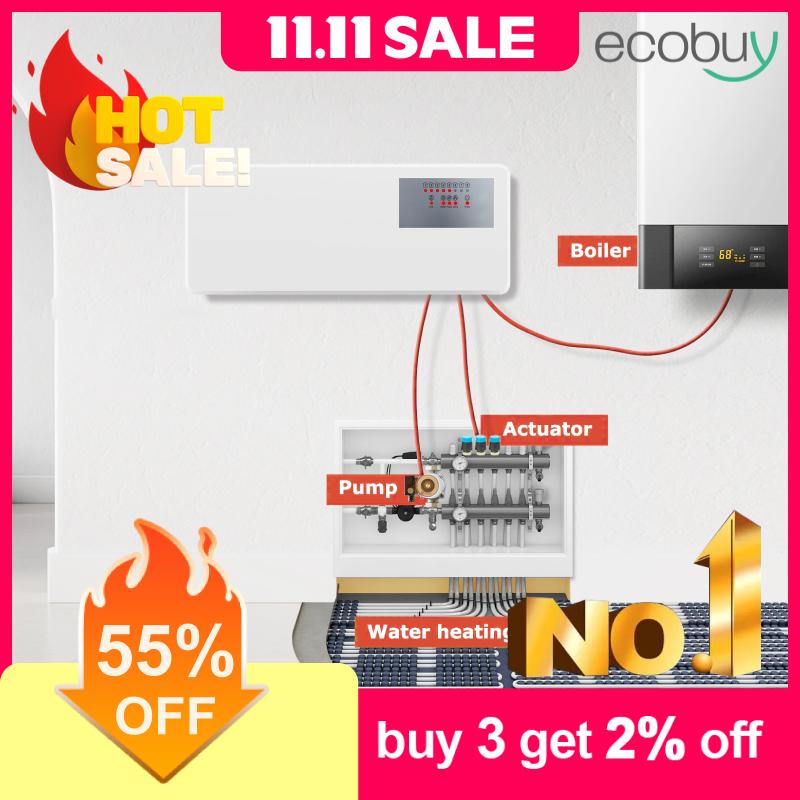 Tuya WiFi Wireless Thermostat 8 Sub-Chamber RF Central Hub Controller Box with LCD Indicates Gas Boiler Floor Heating Actuator7