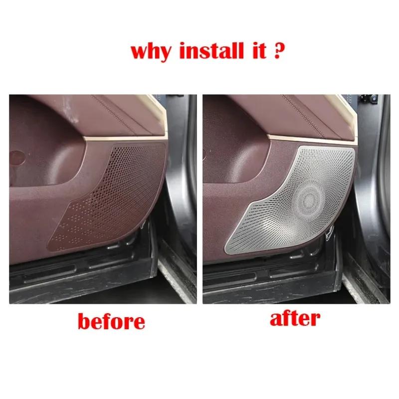 For Changan AVATAR 11 -2024 Interior Accessories Stainless steel Car Four Door Speaker Horn Sound Trim 4 loudspeaker Cover