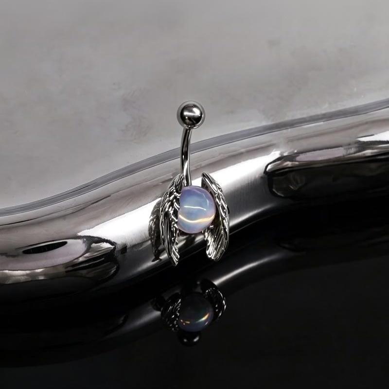 Navel Ring Multiple Styles Ghost Angel Wings Umbilical Jewelry Women'S Fashion Jewelry Umbilical Nail