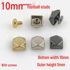 10MM Octagonal Football Studs: Polygonal Decorative Rivets & Bottom Protective Feet for Bags