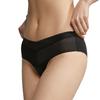 Calvin Klein Ck Sexy Lace Panel Smooth High Elastic Anti-Chafing Half Coverage Triangle Underwear Women underwear Space-Black QF7158AD-UB1