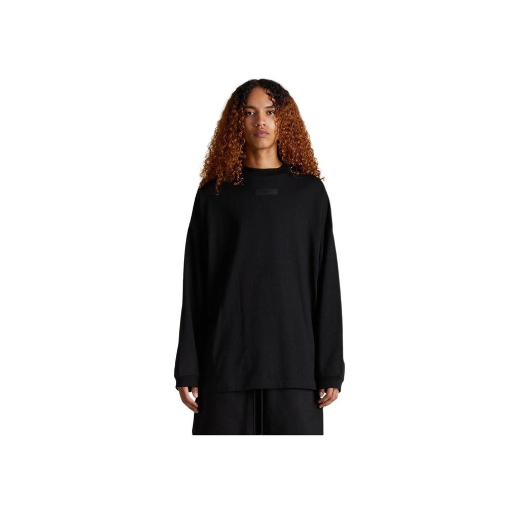 Fear of God Essentials Long-Sleeve Shirt II Jet Black Men Tops 125SP244204F
