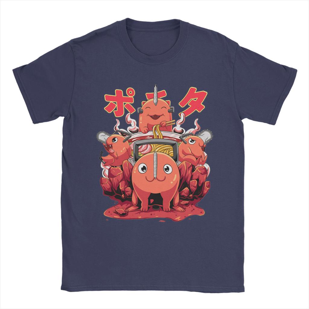 Men's Demon Ramen T-Shirts  Manga Denji Power Reze Cotton Clothes Beach Short-Sleeved T-Shirt O Neck Tshirt Plus Size 5XL 6XL