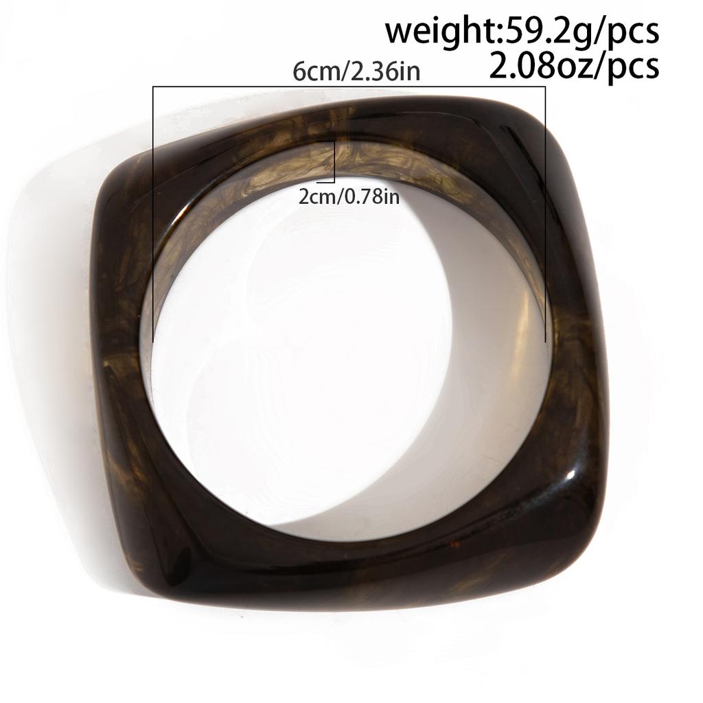 Accessories, Vintage Irregular Smudge Bracelet, Round Wide Acrylic Bracelet for Women