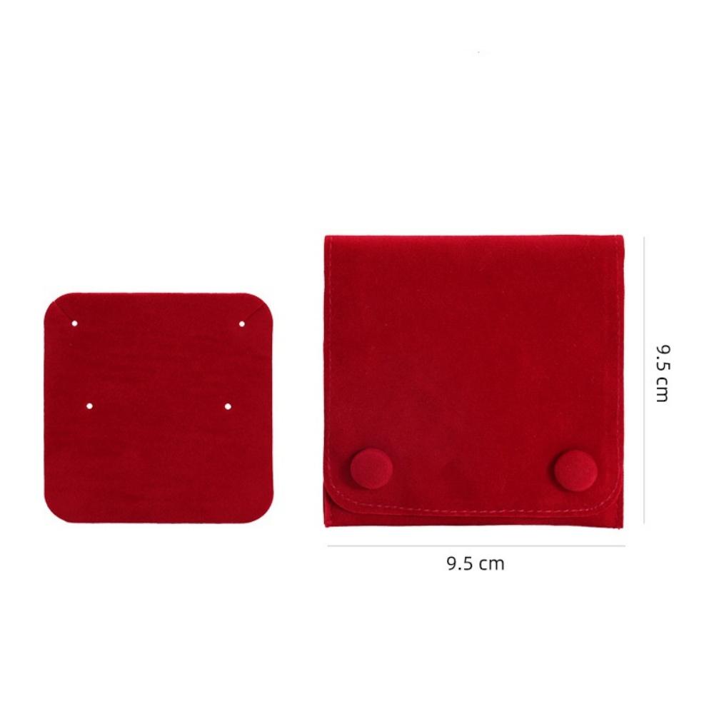 1 Stück Schmuckbeutel Verpackungsbeutel Weicher Samt Druckknopf Geschenke Verpackungsbeutel Zum Aufbewahren von Ringen Armbändern Halsketten Zubehör