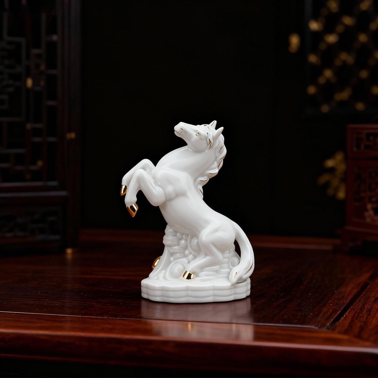 Horse Figurine, Good Fortune, Luck, 2026 Zodiac Sign, White Horse, Sacred Horse, Luck Enhancement, Financial Luck, Business Prosperity, Grand Opening