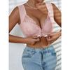Reggiseno premaman in pizzo tinta unita da donna M-9xl, biancheria intima sexy per l'allattamento