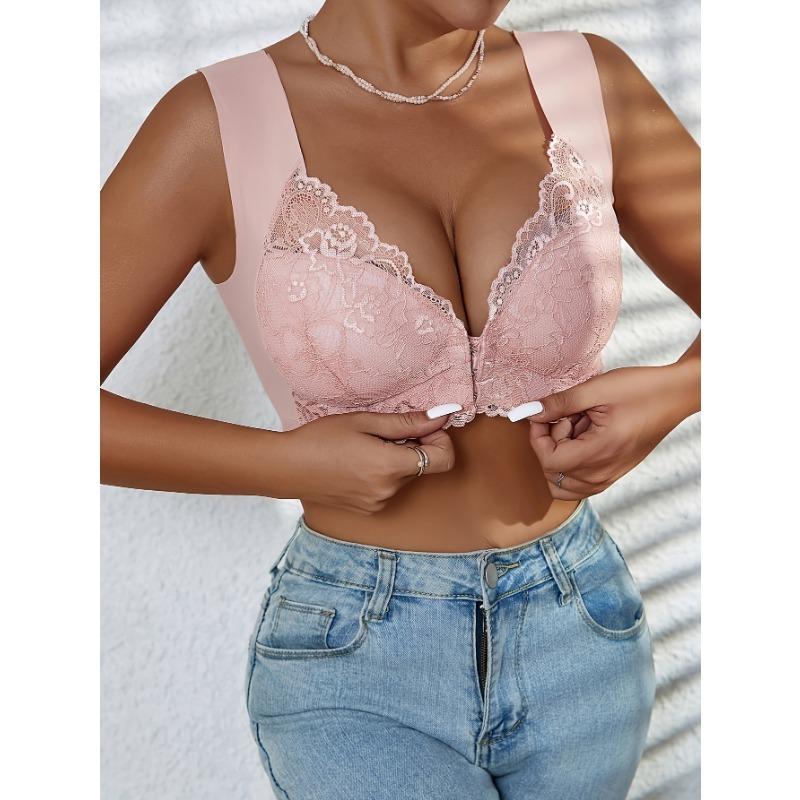 Reggiseno premaman in pizzo tinta unita da donna M-9xl, biancheria intima sexy per l'allattamento