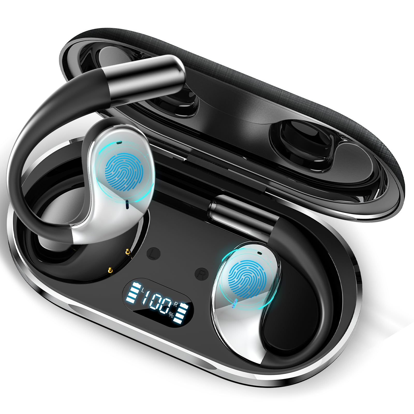 

Bluetooth Earphones [2025 Evolution Earphone Translator] Wireless Earbuds, Earhook Style, Two-Way Simultaneous Translation, Non-Hearing, Supports 115