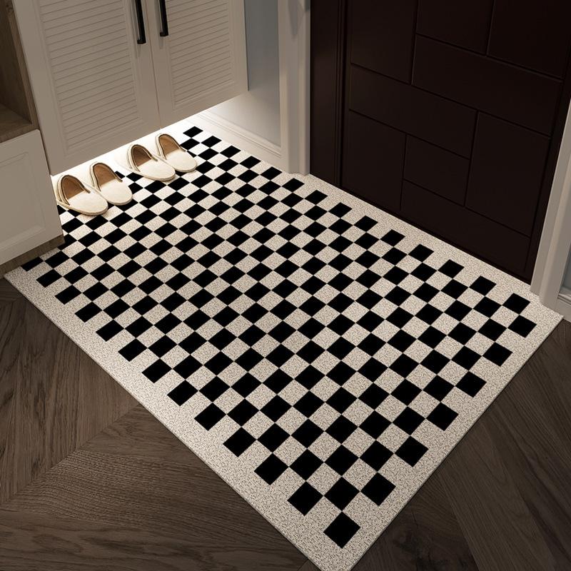 Modern Simple Lattice Porch Silk Ring Floor Mat Is Easy To Clean, And Can Be Freely Cut Into The Home Floor Mat Non-Slip Floor Mat