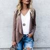 Women's Fashion Lapel Solid Color Velvet Mid-length  Small Coat