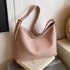 Simple and Large-capacity Tote Bag for Women's Commuting To Work Versatile Fashionable Lychee Pattern Messenger Bag