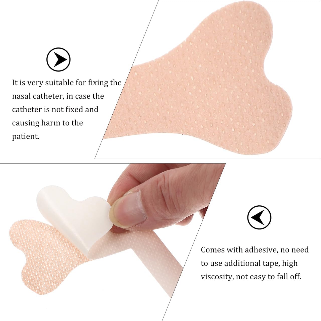 

Healifty 6 листов держателя назальной трубки, фиксатор назогастрального зонда для кормления, фиксирующая лента для катетера, наклейки с клеевым слоем для домашнего, клинического и сестринского ухода 11x8.5x0.1cm светло-коричневого