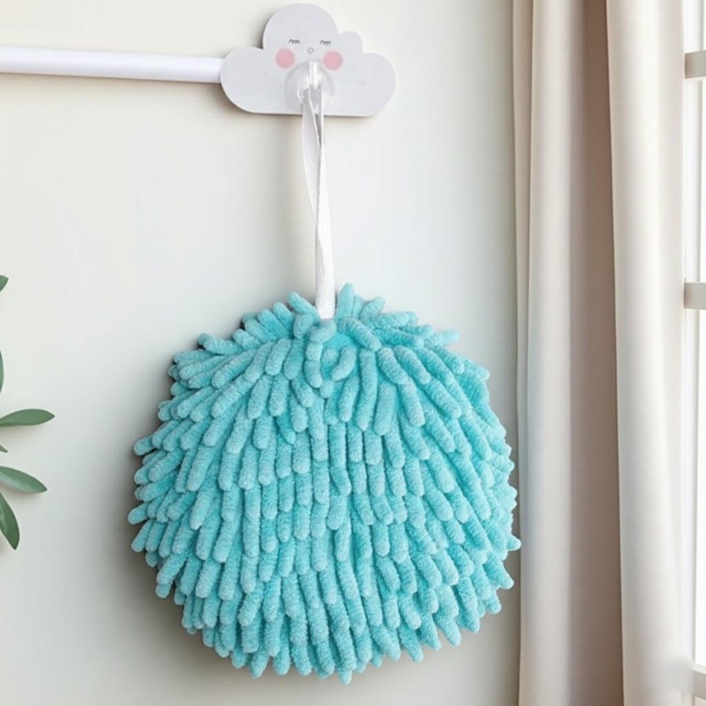

Absorbent Hand Towel Kitchen Cleaning Cloth Household Hanging Dish Wipe Microfiber Cleaning Towels for Bathroom Liquid Cleaning синий