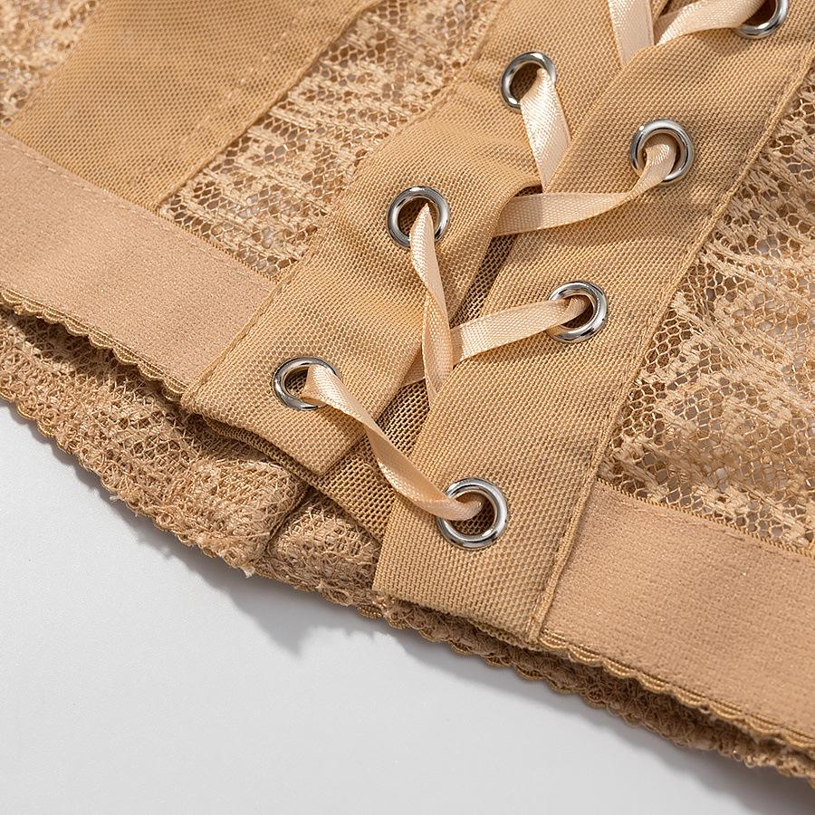 Vintage Französisches Spitzen Durchsichtiges Bandeau Korsett Top