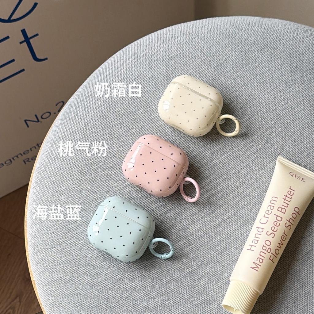 ins multi-color polka dots are simple and suitable for Apple AirpodsPro1 Bluetooth headset 1st generation protective case soft case headset.