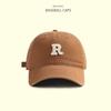 Hat Women's New R Embroidered Baseball Cap Japanese Versatile Baseball Cap Men's Ins Korean Style Sports and Casual Curved Brim Hat