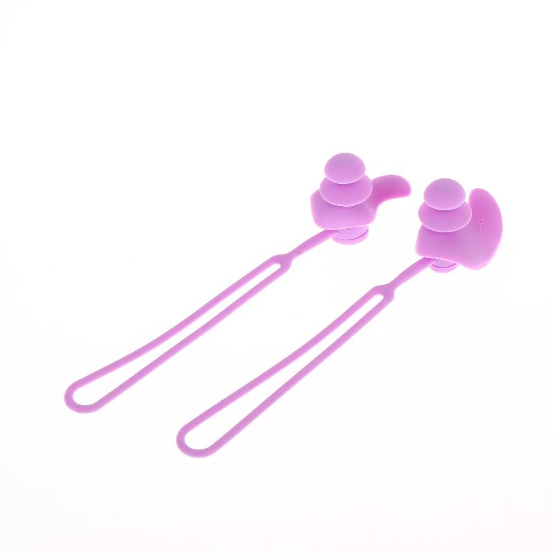 

1Pair Swimming Earplugs With Lanyard To Prevent Loss Silicone Earplugs For Water Resistance Suitable For Diving And Swimming 1