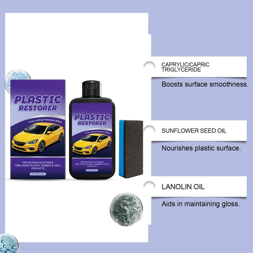 Car Scratch Repair Paste 100g UV-Resistant Paste Car Scratch Remover For Bumper Fading Dashboard Rubber Seat Boat Upholstery