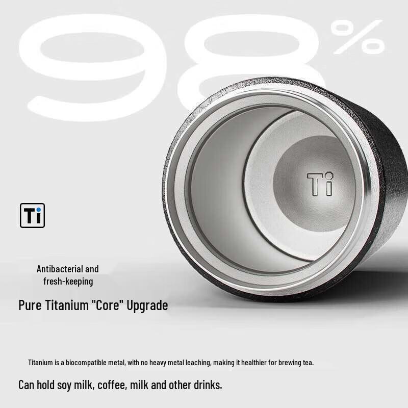 RELEA Smart Temperature Pure Titanium Insulated Tea Mug